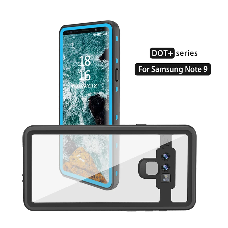 

Luxury Waterproof Phone Case For Samsung Note 9 Note 8 Transparent Diving Surfing Watertight Cover For Samsung S9 Plus Case Capa
