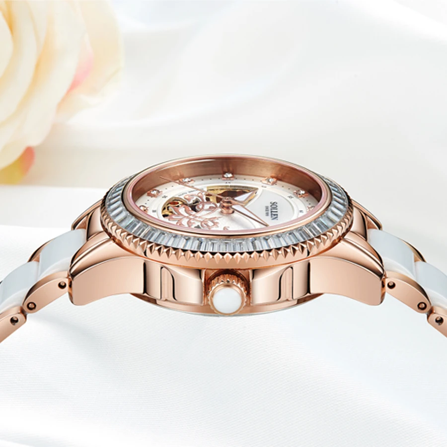 Керамические часы подарок на год/подарок для девушки/жены автоматические женские часы женские наручные часы с браслет из керамики