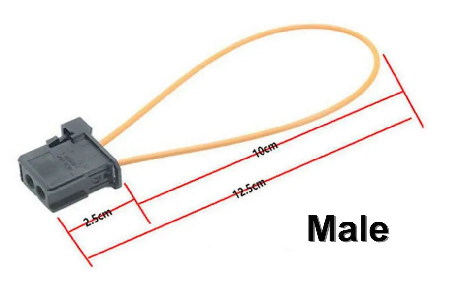 Женский Мужской наиболее волоконно-оптический цикл обход Женский Разъем Авто Диагностический кабель для брендовых автомобилей - Цвет: Male