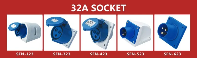 32A переменного тока 3-полюсный разъем мужской и женский SFN-023/SFN-223 водонепроницаемый IP44 220-240V~ Американская классификация проводов 2р+ электронная сигарета