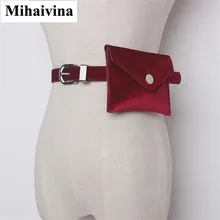 Mihaivina, модная женская сумка на талию, кожаная, цветная, на талию, бархатный, на бедро, на пояс, сумка на талию, дамская сумка, сумки, карманы для сотового телефона