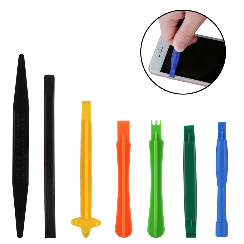 

7 in 1 Plastic Spudger Mobile Phone LCD Screen Battery Repair Pry Opening Tools kit for iPhone iPad Samsung