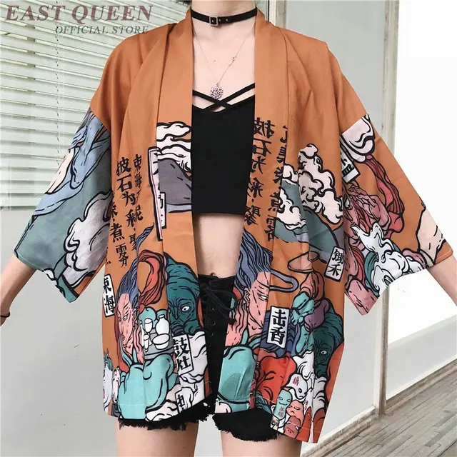 Womens tops and blouses 2020 harajuku kawaii shirt Japanese streetwear outfit kimono cardigan female yukata blouse