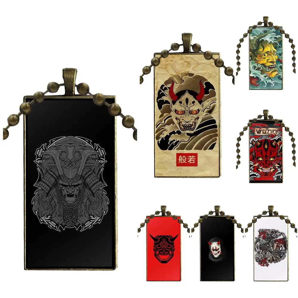 Крутая маска для демона Hannya винтажное ювелирное изделие бронзовое покрытие со