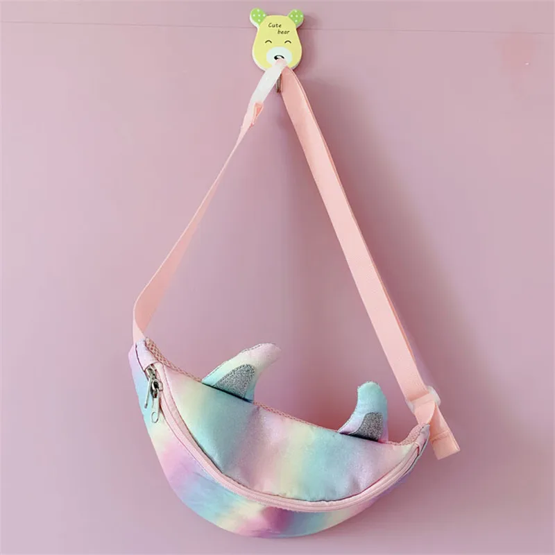 

New spring summer Harajuku cute pocket chest bag horn chest bag bling bling glitter street messenger bag small travel bags