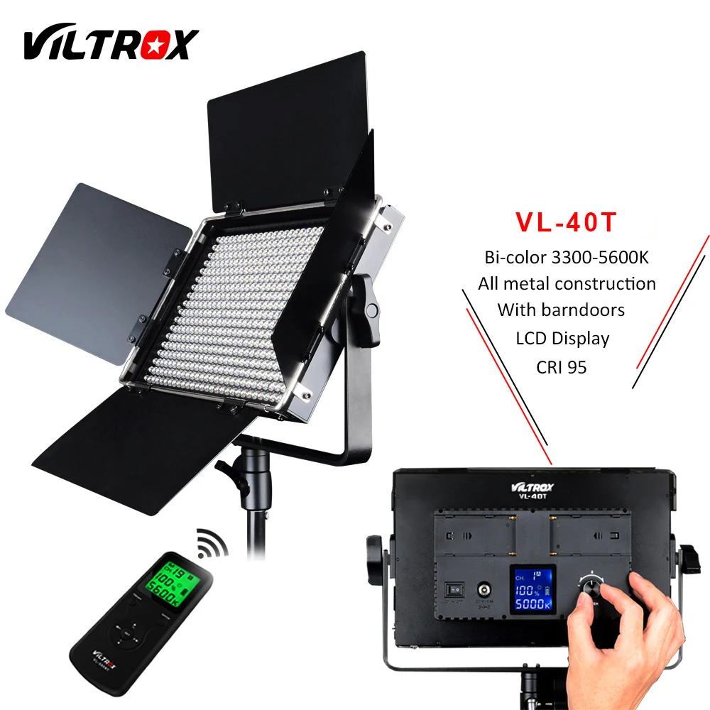 Viltrox VL 40T 3 шт. видео светодиодный светильник студийный двухцветная Slim с