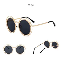 Бесплатная доставка 2018 ретро круглые очки женские дизайнерские MZ701-750 A1 бренда солнцезащитные очки ретро женские солнцезащитные очки дамы