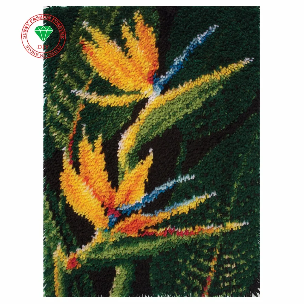 Набор крючков с защелкой ковер цветочным рисунком для вышивки крючком нитка