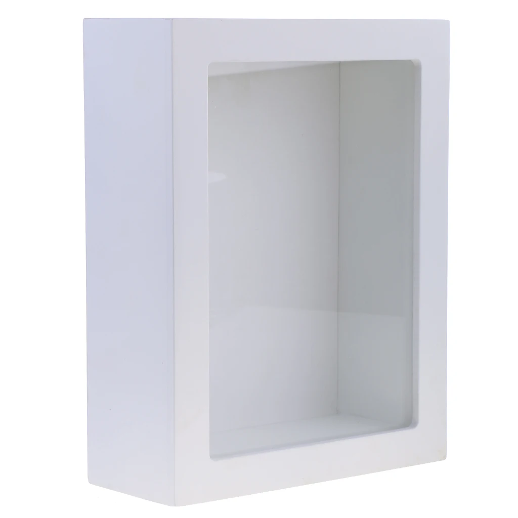 

3D Modern Wood Glass Picture Photo Frame Specimen Artwork Holder Home Decor