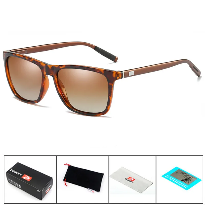 Алюминиевые поляризованные солнцезащитные очки, мужские Поляризованные брендовые дизайнерские очки, женские мужские винтажные очки, солнцезащитные очки для вождения, lunette soleil - Цвет линз: Douhua Tea