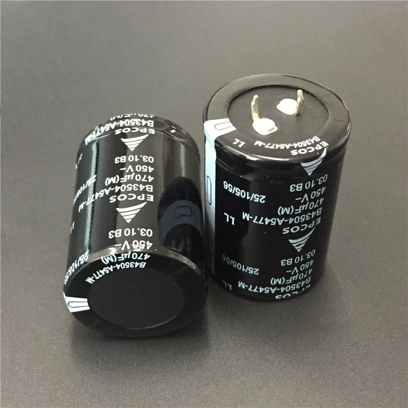 

2pcs 470uF 450V EPCOS B43504 Series 35x50mm 450V470uF Low ESR Long Life PSU Aluminum Electrolytic capacitor