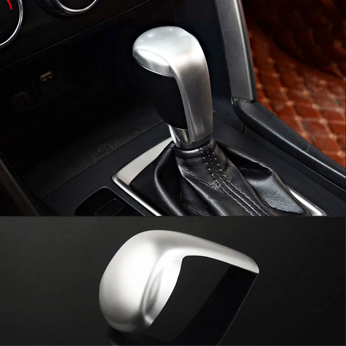 Buy Plastic Gear Shift Knob Trim Cover Cap Chrome Fit