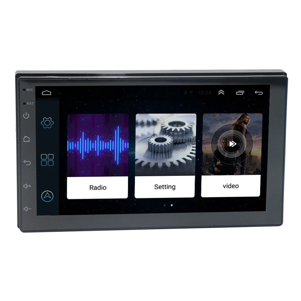 

Audio HD Car GPS Navigation Bluetooth MP5 Player WIFI Music Android 8.1 7 Inch Mirror Link Stereo Radio Built-in Microphone