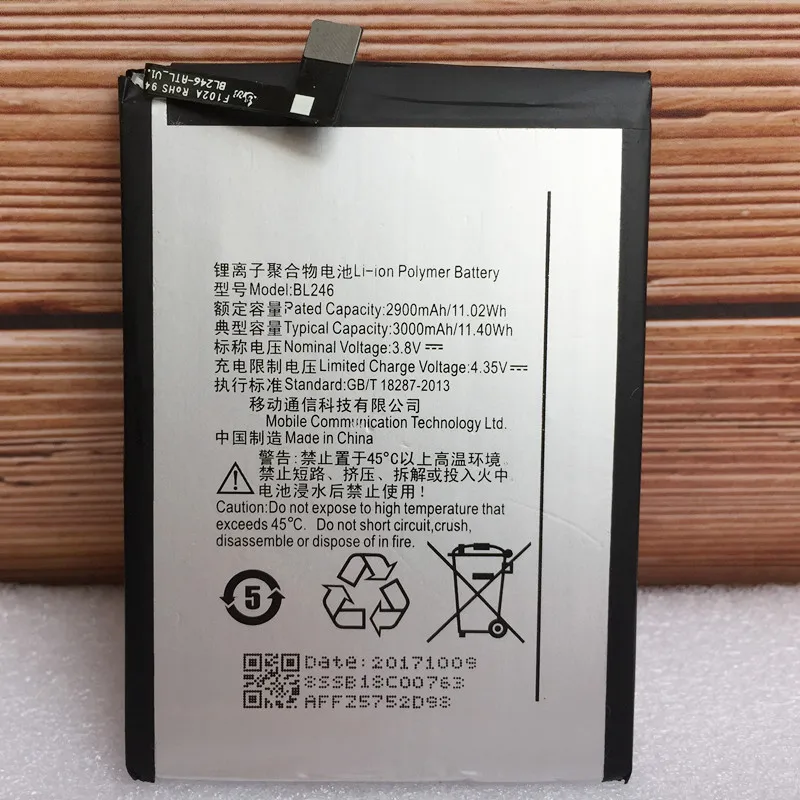 

Runboss 100% New Original Real 2900/3000mAh BL246 Battery For Lenovo VIBE Shot Z90 Z90-7 Z90-3 z90a40 Batteries