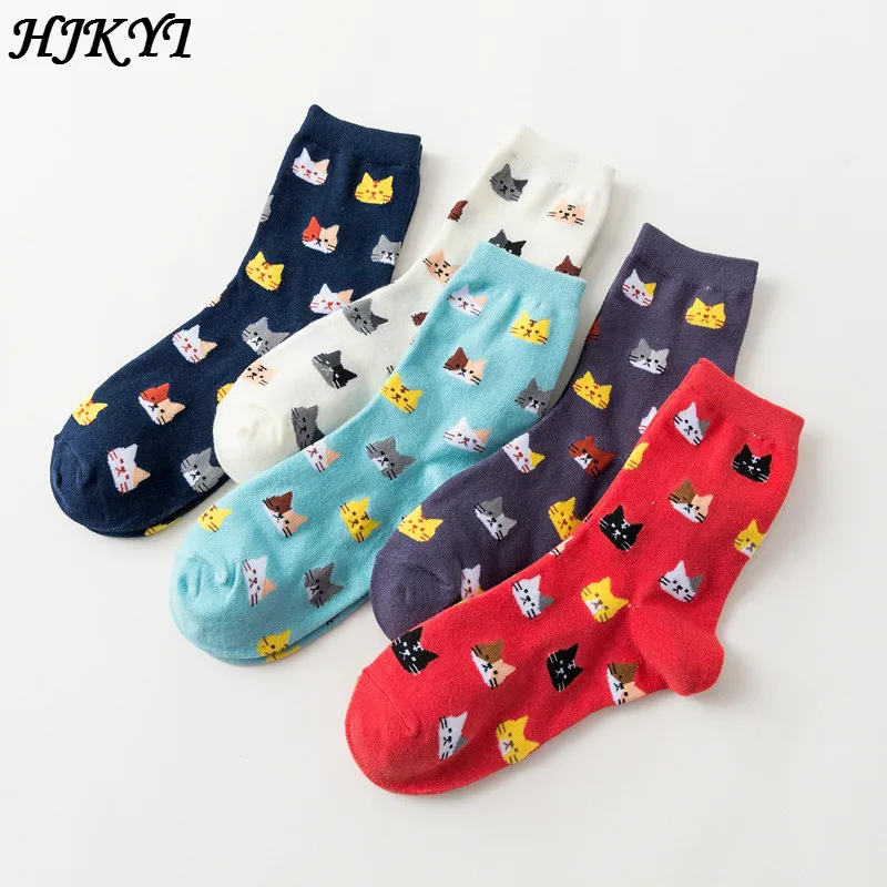 

summer cartoon animal print cute socks korean style women art cotton novelty fashion bed crew funny hipster neko atsume harajuku