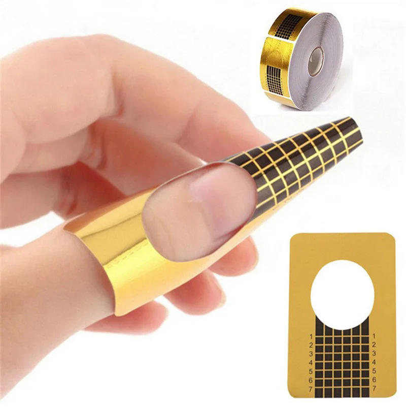 TKGOES-100-Pcs-Pack-Nail-Form-Pro-Nail-Art-Guide-Form-Acrylic-Tips-Gel-Extension-Sticker
