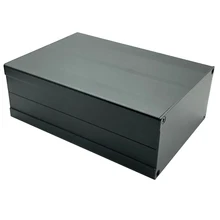 1 шт. Алюминиевый PCB ящик для инструментов черный алюминиевый корпус электронный проект чехол печатная плата с винтами 150x105x55 мм