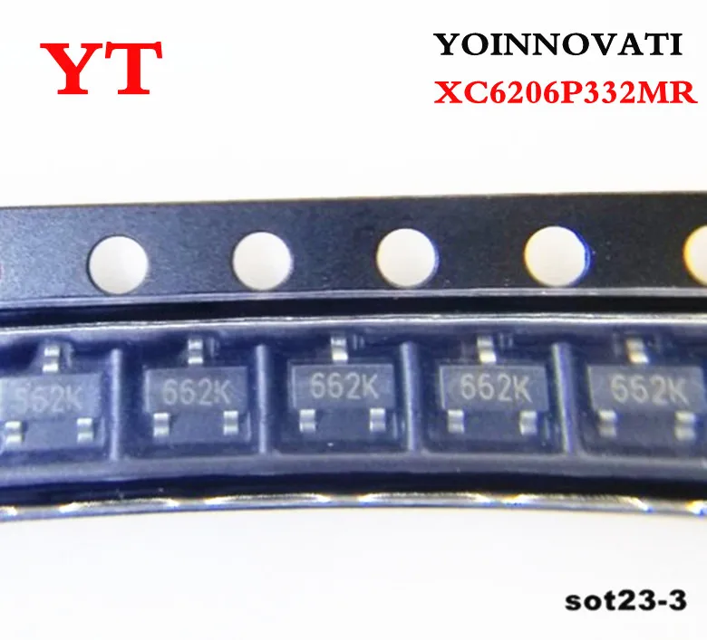 50 шт./лот XC6206P332MR (662K) 3 V/0.5A SOT 23 SMD|lot lot|smd 3v |