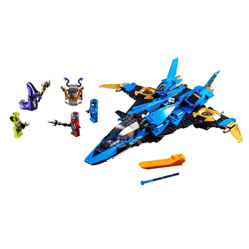 

524Pcs 2019 new Ninja Jay's Storm Fighter Compatible Legoings Ninjagoed Building Blcoks education Toys Figures for Children Gift