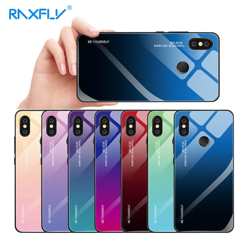 RAXFLY чехол из закаленного стекла с градиентом для Xiao mi Red mi Note 7 6 Pro 5 K20 Pro Чехол для телефона s для Xiaomi mi 9 Se 9T Pro 8 Lite