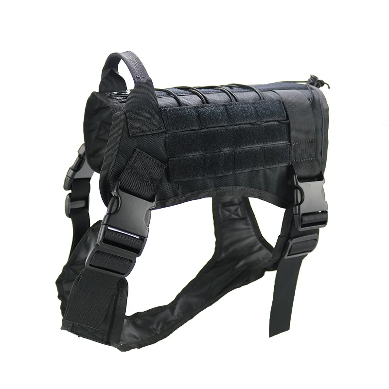

Tactical Service Dog Harness Vest Training Molle Nylon Water-resistan Military Patrol Adjustable K9 Dog Hunting Vest