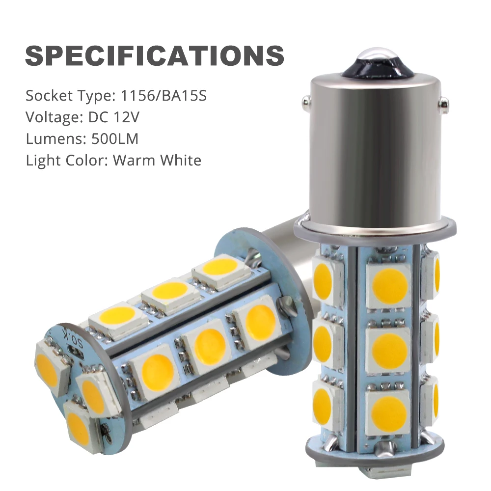 10x 1156 BA15S 18SMD 5050 LED Bulb Lamp P21W R5W Turn Signal Reverse Lights Car Source Parking Light DRL Bulbs Warm White DC 12V 10x 1156 BA15S 18SMD 5050 LED Bulb Lamp P21W R5W Turn Signal Reverse Lights Car Source Parking Light DRL Bulbs Warm White DC 12V