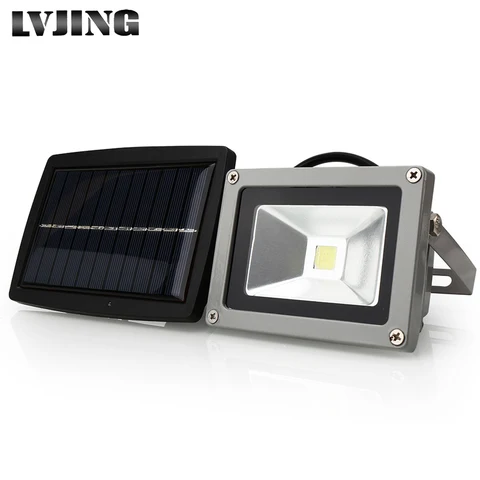 Conduziu a Luz Solar ao ar Conduziu a Energia Luzes do Jardim à Prova Luz do Ponto Livre Solar Dwaterproof Água Holofote Spotlight Lâmpada Bulbos no Painel Cob