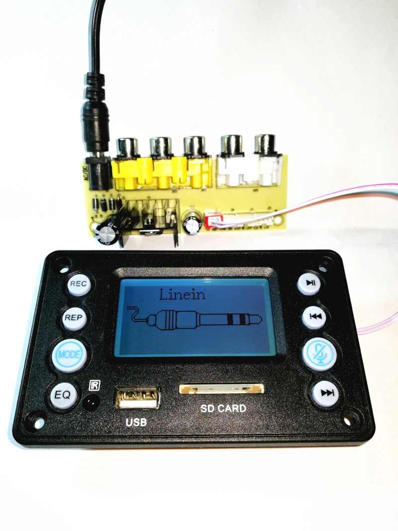 4 2 Bluetooth 5V DC 12V батарея двухсторонний аудио вход запись радио отображение песен APE