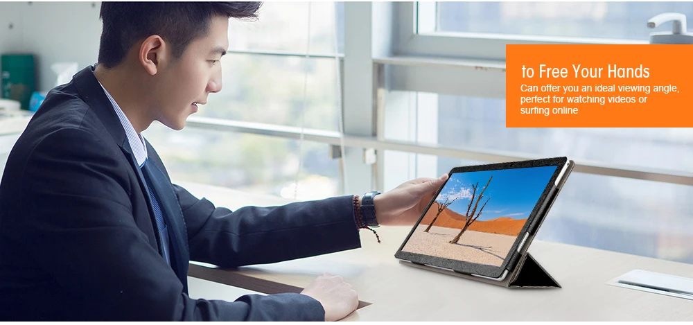 Tri-foldable Protective Case Auto Sleep / Wake Up Function for Teclast T10 