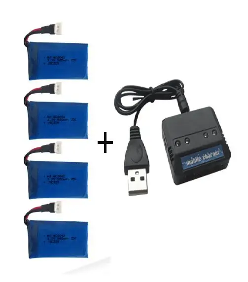 Hubsan 107 JXD385 font b RC b font Quadcopter parts 3 7V 500mah Li polymer battery