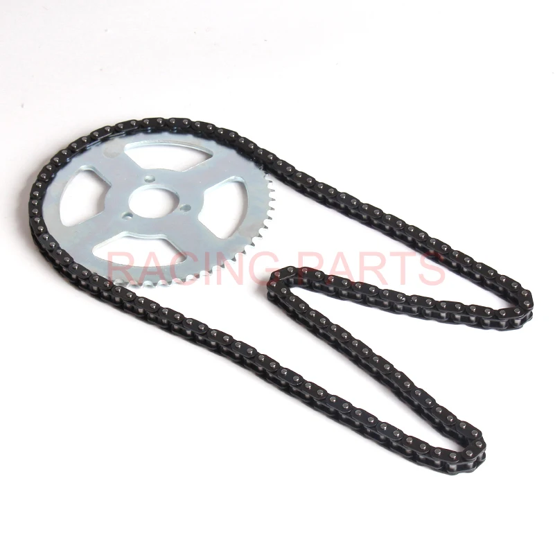 

Free shipping 47cc 49cc T8F chain and 54T Chain plate for mini moto atv quad 2 stroke engine parts accessories