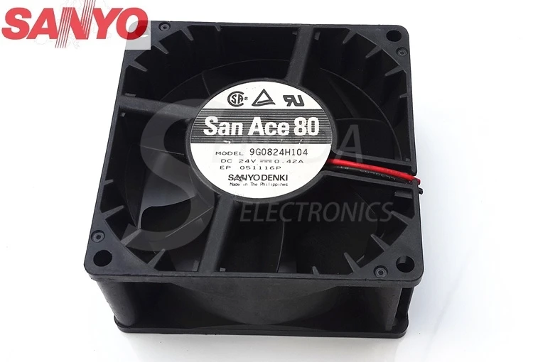 Вентилятор охлаждения для сервера Sanyo 9G0824H104 8038 8 см 80 мм DC 24V 0.42A | Компьютеры и офис
