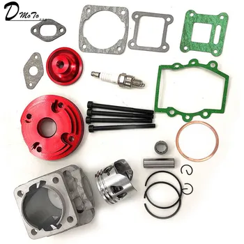 44mm Cylinder Assy Big Bore 44-6 Kit Set 2 Grooves For 47cc 49cc Mini Dirt ATV Pocket Bikes Minimoto