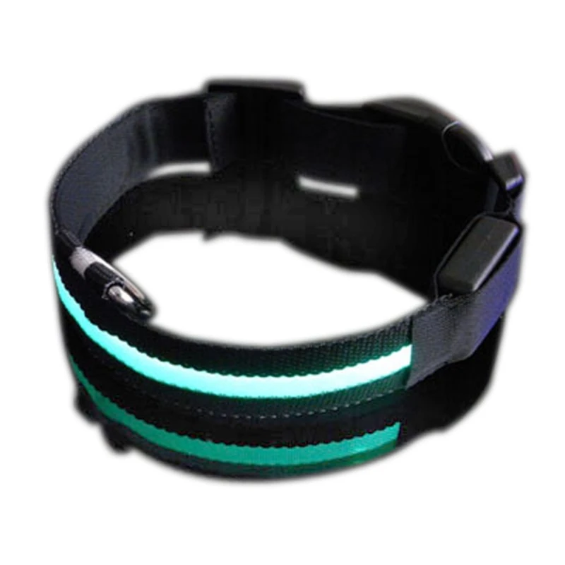 

Nylon Orange LED Dog Pet Flashing Light Up Collar Night Safety Collar