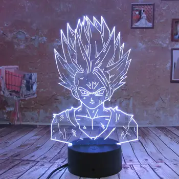 

Dragon Ball Z goku Acrylic 3D Night Lights USB LED Table Lamp Touch Goku Action Figure 3D Table Lamp 7 Color Changing Decor Gift