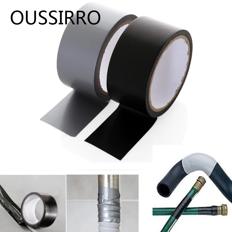

1Pc PVC Repairing Tape Black Super Rubberized Waterproof Super Seal Tape Bonding Pipeline Tool Rubberized Seal Tape High Quality