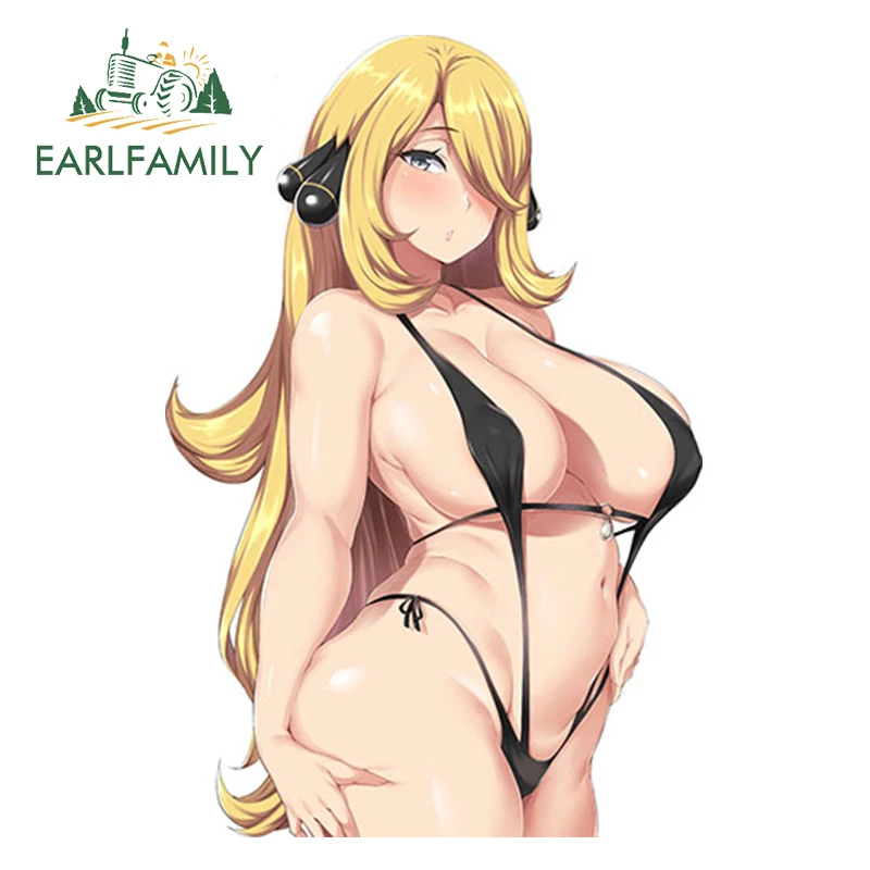 

EARLFAMILY 13cm x 8.7cm Hot Girl Anime Shirona Render Car Window Bike Decal Sticker Window Wiper Decal Car Styling Decor Sticker