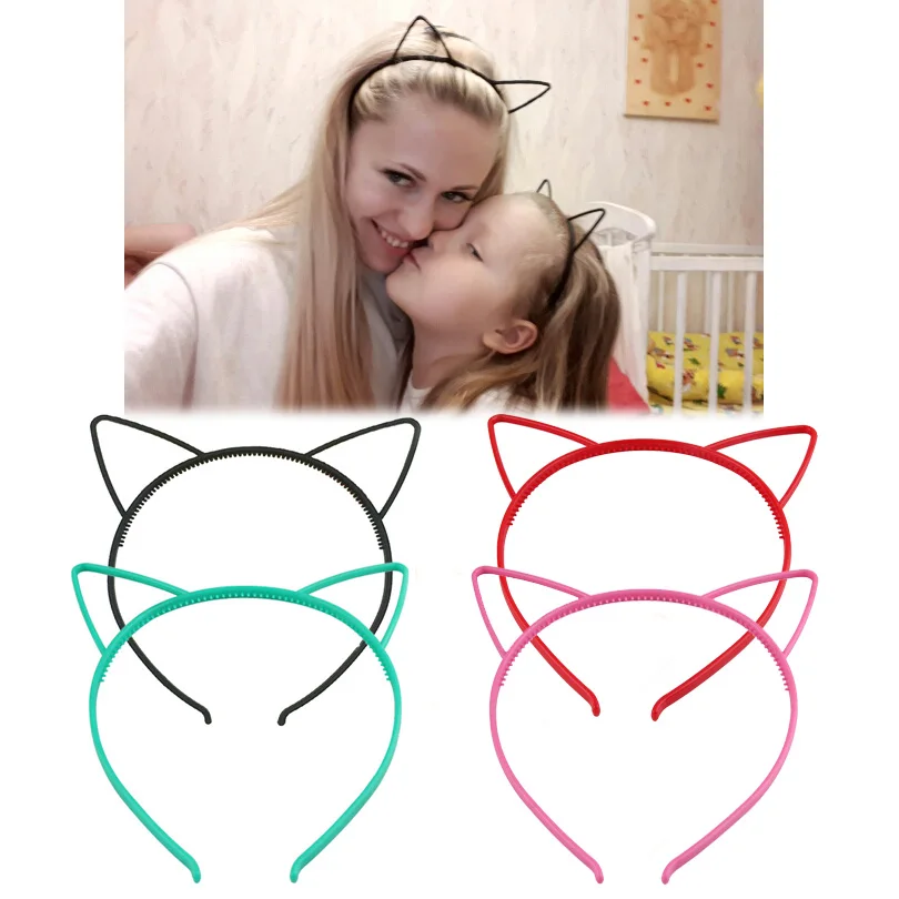 

black cat ears head bands kids fashion for Women Girls Hairband Sexy Self Headband party Photo Prop Animal Hair hoop Accessories