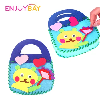 

Enjoybay Kindergarten Kids DIY Handmade Bag Toy Children Cartoon Non-woven Felt Fabrics Arts And Crafts Educational Kids Toys