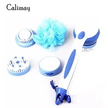 5 в 1 ЭЛЕКТРИЧЕСКАЯ ВАННА вращающийся спа Массажная душевая щетка система очистки с длинной ручкой