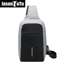 Мужская USB зарядка сумка для телефона Минималистичная модная Противоугонная нагрудная сумка повседневные дорожные мужские сумки-мессенджеры bolsa FB1230