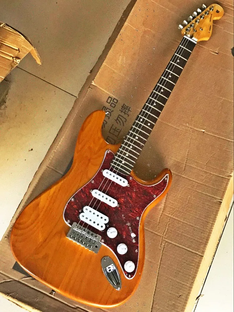 

Top Quality GYST-1055 Solid alder body original Color Red shell plate rosewood fretboard Electric Guitar, Free shipping