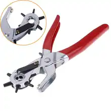 3-em-1 Mão Alicates Ferramentas Leathercraft Belt Furador Ferramenta do Agregado Familiar para o Couro de Couro Máquina de Perfuração de Furos