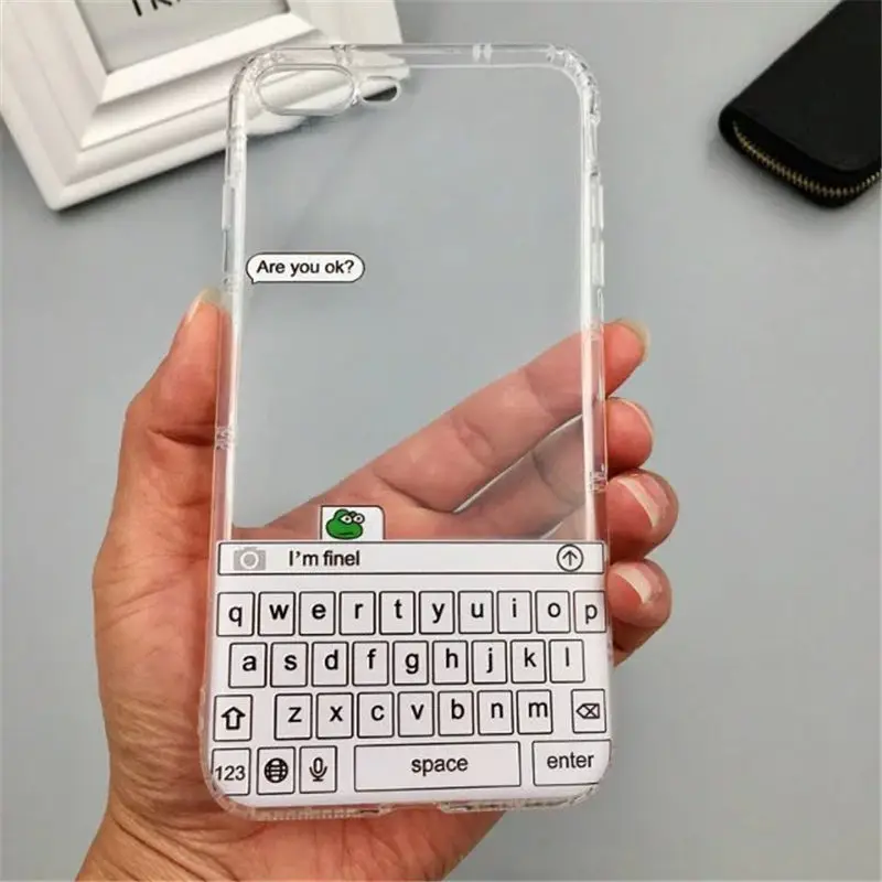 New 3D Stereo Case Creative Keyboard Chat Record Back