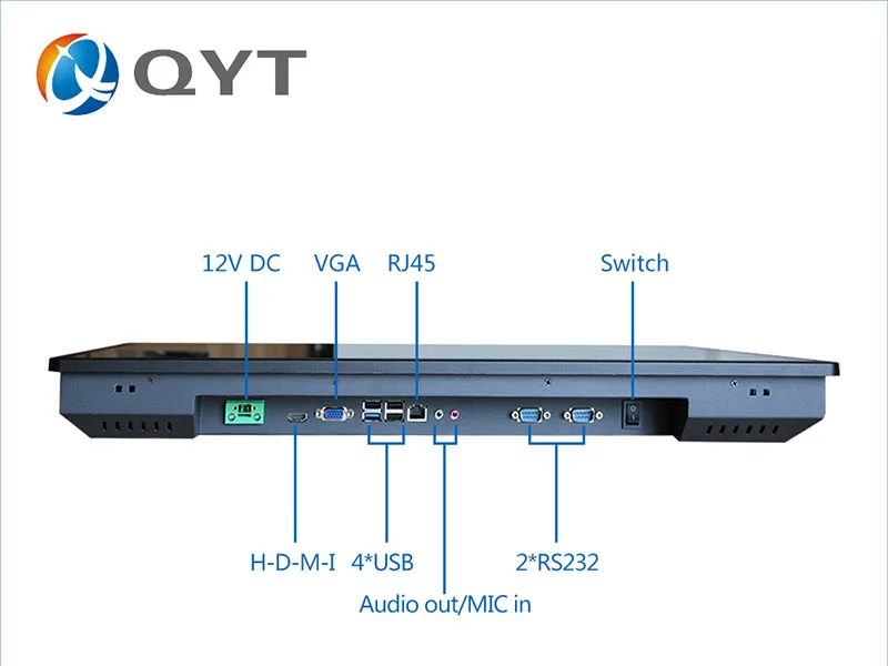 QYT 24 дюймов i5 3337U 1,8 ГГц промышленных встроенных ПК WinCE Linux с Lan RJ45 RS232 все-в-одном Панель компьютеров 1920x1080