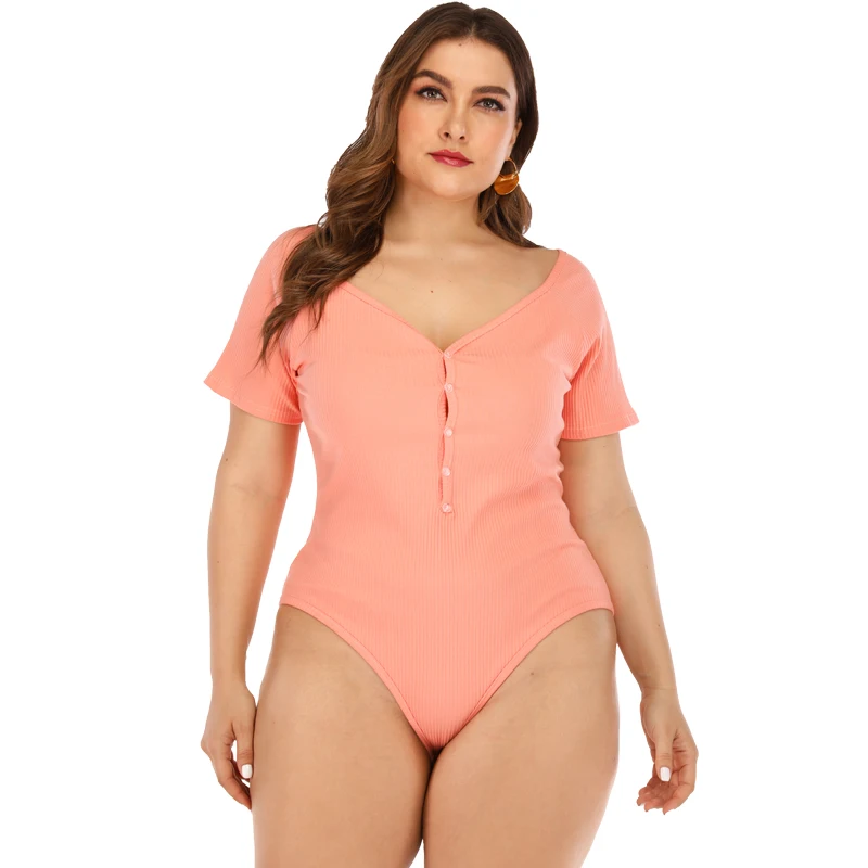 الأبيض أزرار Bodycon داخلية زائد حجم مثير إمرأة ارتداءها يتأهل يوتار الجسم قمم بسط الصلبة داخلية
