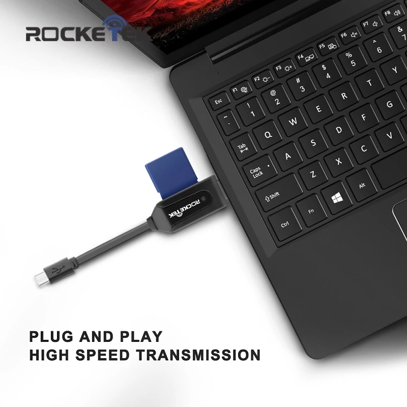 Rocketek micro usb 2 0 мульти в 1 памяти otg телефон кардридер адаптер для SD/TF SD pc компьютер