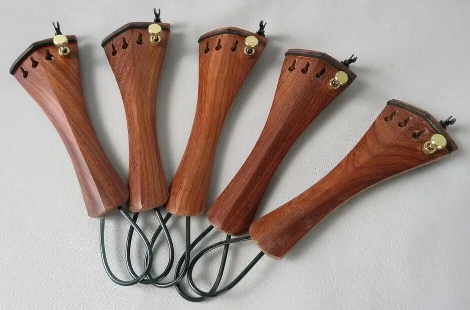 

5pcs rosewood violin tailpieces 4/4,include fine tuning/Tail Guts,Violin part