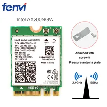 2400Mbps Wireless AX200NGW Wifi Network Card For Intel AX200 Wi-Fi Bluetooth 5.0 Dual Band 2.4G/5G 2x2 NGFF M.2 802.11ac/ax 2400Mbps Wireless AX200NGW Wifi Network Card For Intel AX200 Wi-Fi Bluetooth 5.0 Dual Band 2.4G/5G 2x2 NGFF M.2 802.11ac/ax