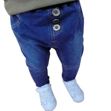 Весна и осень джинсы для мальчиков штаны-шаровары хорошее качество корейский стиль детские джинсы От 1 до 6 лет Детские джинсы повседневные штаны